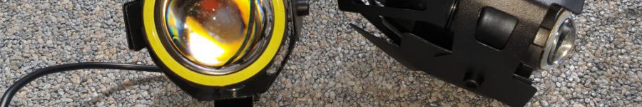 Dodatkowe lampy motocyklowe led z angel eyes